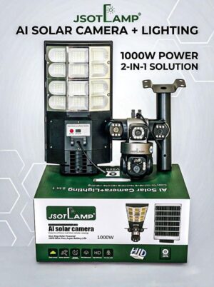 JSOTLAMP 1000W AI 4G Triple-Lens Solar Camera & Street Light (2-in-1 Solution)