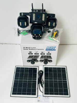 AOV Always On Video 4G LTE AI Triple-Lens Smart Solar Camera (Dual Solar Panels)