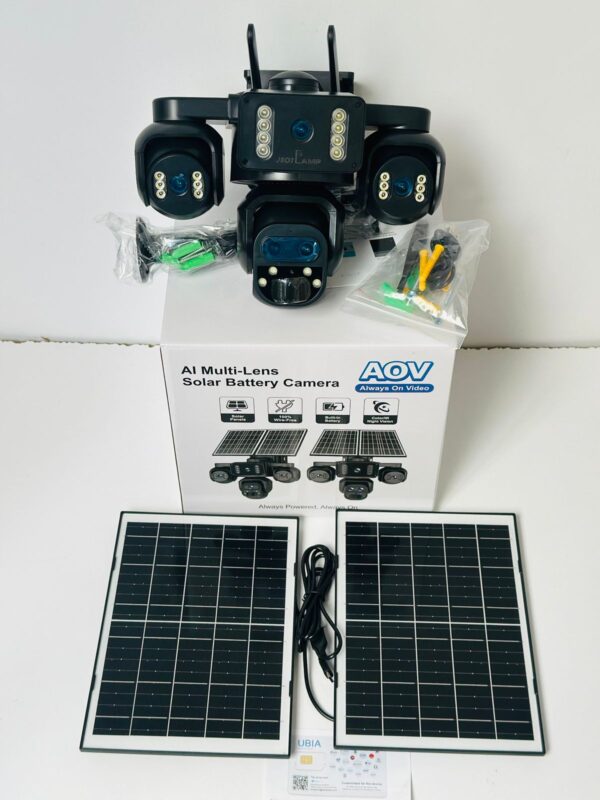 WhatsApp Image 2026-06-18 at 12.39.11 AOV Always On Video 4G LTE AI Triple-Lens Smart Solar Camera (Dual Solar Panels)
