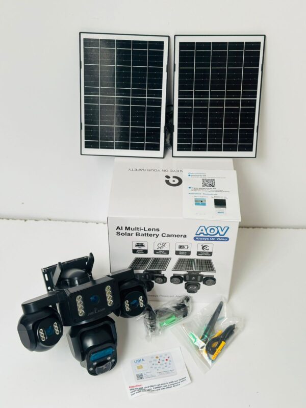 WhatsApp Image 2026-06-18 at 12.39.13 AOV Always On Video 4G LTE AI Triple-Lens Smart Solar Camera (Dual Solar Panels)