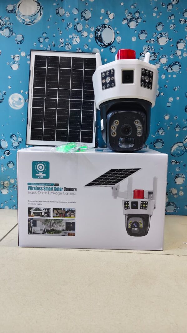 Dual-Lens Dual-Screen 4G LTE Solar PTZ CCTV Security Camera