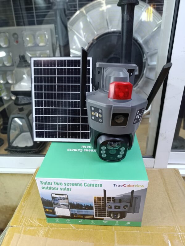 Dual-Lens Dual-Screen 4G LTE Solar PTZ CCTV Security Camera (V380 Pro Ecosystem)