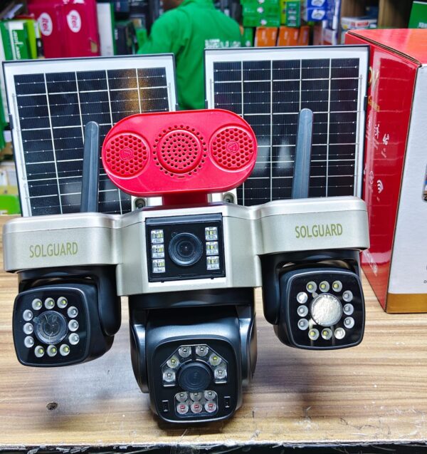 Solguard Ultra 4K Triple-Lens Solar Security Camera System (Dual Solar Panels & 4G Connectivity)