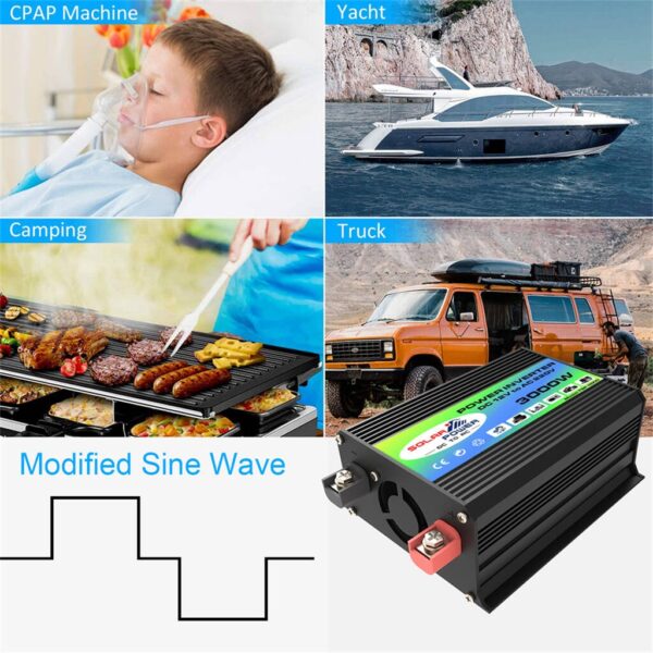 b907b72fe3b4dfb6715139f29e38a792 Share this product Peaks 3000W DC12V-AC220V Modified Sine Wave Inverter- Black